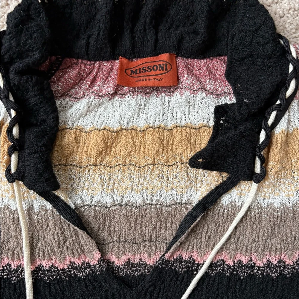 Missoni Multicolor Striped Cowl Neck Sweater - Picture 2 of 6